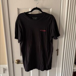 Columbia Men's Black Tee with Red Logo